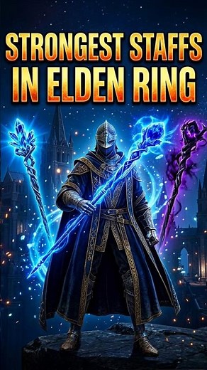 Elden ring top 5 STRONGEST Staffs 🪄🔥 #eldenring #gaming #soulslike #shorts #guide #games
