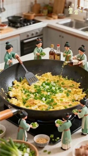 香葱炒鸡蛋，新鲜搭配，绝佳美味 http://xhslink.com/o/RIH0duyZAm Copy and open Xiaohongshu to view the full post！