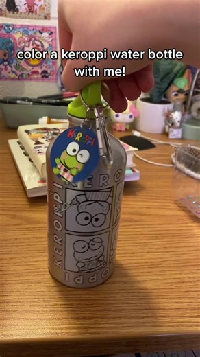 Color a Keroppi Water Bottle with Me!