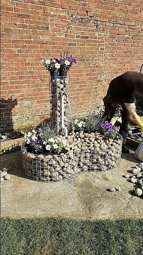 DIY Gabion Water Feature & Planter! 🌿💧
