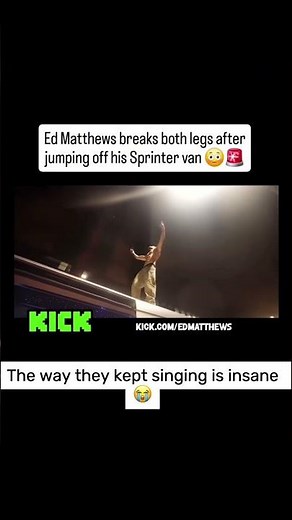 Ed Matthews BREAKS BOTH LEGS Jumping Off Sprinter Van! 😱🚑 #Shorts