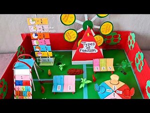 Types of Fraction Math project/Fraction park math working model for class7,8/Fraction tlm #mathtlm