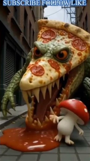 Rotten Pizza Slice Monster 🍕👹 #shorts