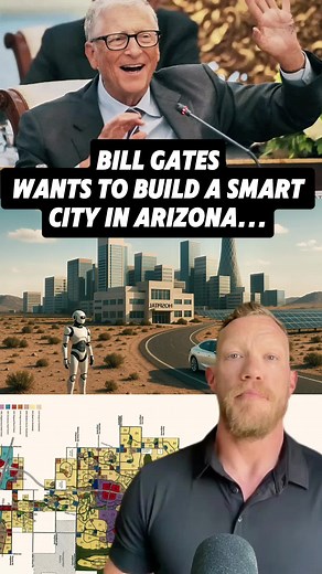 🚨 Bill Gates’ $80M Smart City Might Be Coming to Arizona — But There’s One Big Catch Back in 2017, Bill Gates made headlines by purchasing nearly 25,000 acres of land about 45 miles west of Phoenix through his investment firm, Cascade Investment. The plan? A brand-new tech-powered smart city called Belmont — designed to eventually house 180,000 people, with 80,000 homes, 3,800 acres of commercial and retail space, and the kind of infrastructure you'd expect to see in a sci-fi movie. We’re talki