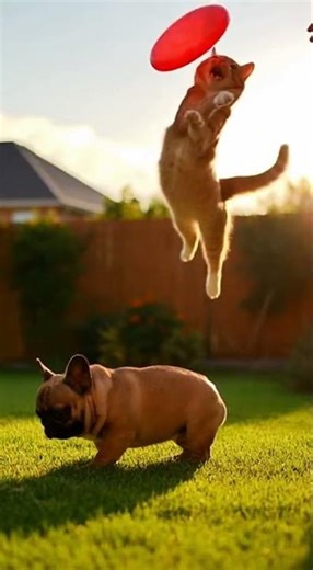 Athletic Cat vs Careless Dog: The Ultimate Backyard Showdown