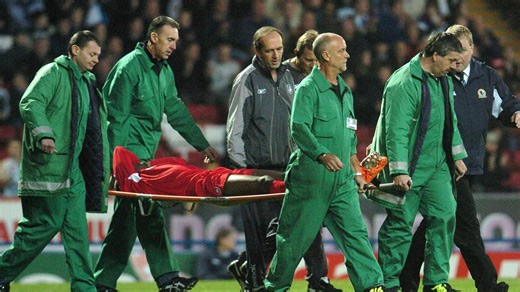 injury Former Liverpool striker Djibril Cisse reveals just how close he was to having foot amputated when he suffered double leg break against Blackburn