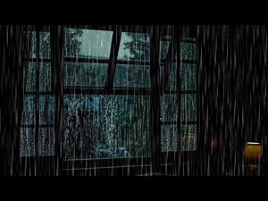 Heavy Raindrops on an Open Forest Window for Instant Sleep | Relaxing ASMR Rain Sounds