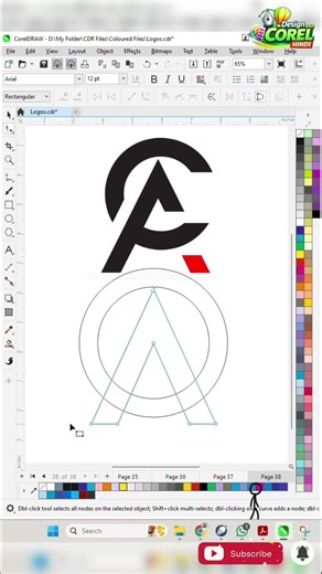 Custom Logo Design In CorelDraw Part-1 #designwithcorelhindi #coreldraw
