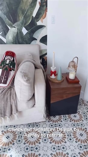 Meghan Allen on Instagram: "#ad ✨ Two rooms, one stylish refresh! ✨ Our living spaces finally feel functional and beautiful thanks to these Signature Design by Ashley pieces. Our old coffee table was small and didn’t give us much surface space, so upgrading to this larger table with its gorgeous spindle detailing and smooth, durable finish instantly elevated the living room. It’s perfect for styling décor, holding drinks, and everyday use. In the second room, these square brown-and-black sofa ta