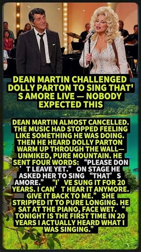 Dean Martin CHALLENGED Dolly Parton to Sing Thats Amore Live — Nobody Expected THIS #Shorts #viral