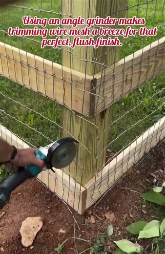 Mastering the Finish: Trimming Wire Fencing with an Angle Grinder