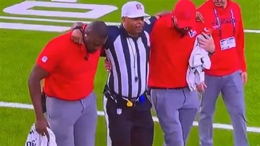 NFL referee limps off injured and replaced after accident during Bills-Texans
