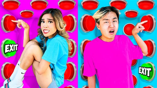 100 Mystery Buttons But Only 1 Will Let You ESCAPE | Zhong | Topper Guild Vlog