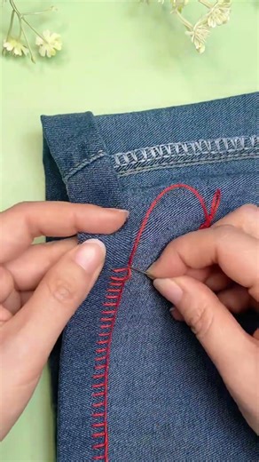 Beautiful hand sewn overlock stitch showing patience and skill #needlework #sewingskills #handmade