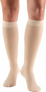 Truform Sheer Compression Stockings, 20-30 mmHg, Women's Knee High Length, 30 Denier, Black, Small