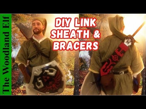 How to Make Link's Sword Sheath / Scabbard, bracers, & gloves - Legend of Zelda Link Costume Part 3