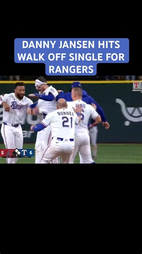 DANNY JANSEN HITS WALK OFF SINGLE FOR RANGERS