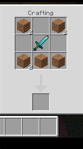 Crafting dirt pickaxe 😱#shorts #minecraft