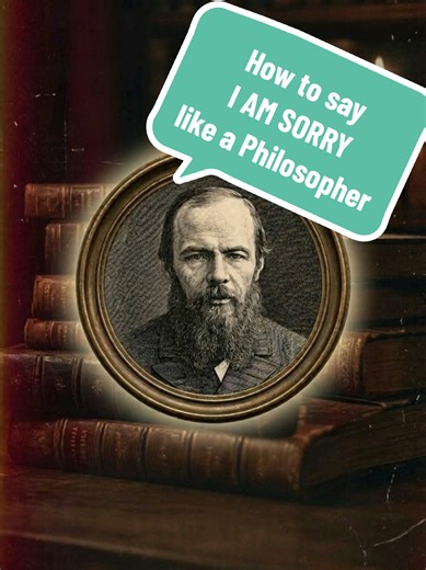 How to say I am sorry like a Philosopher #nihilism #philosophy #iamsorry #existentialism #dostoevsky