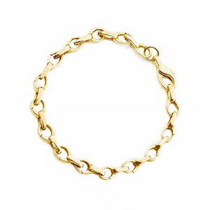 Slim Infinity Link Charm Bracelet in 14K Solid Gold