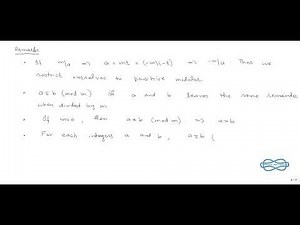 Lecture 30: Congruence – Definition, Basic Properties & Modular Arithmetic Explained