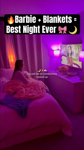 My Perfect Cozy Summer Night Routine 🌙✨Barbie Movie + Ice Cold AC + Soft Girl Vibes 🎀💕 #CozyNight