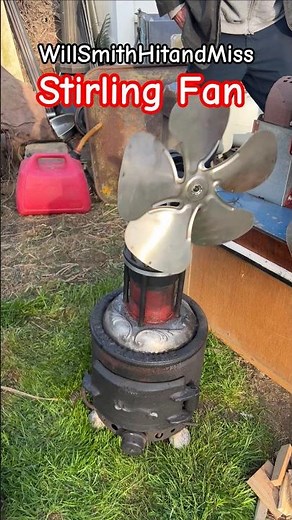 Incredible wood-fired Stirling engine #stirlingengine #diy