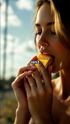 The actual color of gold 😮 #gold #facts #science #golden