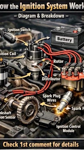 How The Ignition System work Diagram & Breakdown #ignitionsystem#breakdown #autoelectrical
