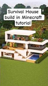 Minecraft Modern House🏠 For Build and No Music #minecraft #minecraftbuilds #minecrafttutorial
