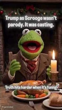 Trump as Scrooge wasn't parody. It was casting..