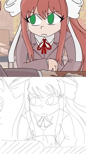 WHAT DID MONIKA SAY TO SAYORI? (Animatic VS Final Animation) #Vannamelon #shorts