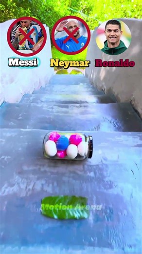 Messi Ronaldo Neymar Bottle Break ASMR 😱 Super Satisfying Smash 🔥 Viral Shorts #asmr #shorts