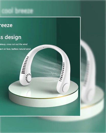 Hanging Neck Fan Portable Cooling Fan USB Leafless 360 Degree Neckband Fan 78 Surround Air Outlet...