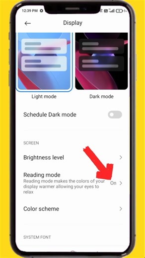How To off Redmi Note 10 Pro Reading Mode Settings #redmi10pro #shortvideo#tech #shorts