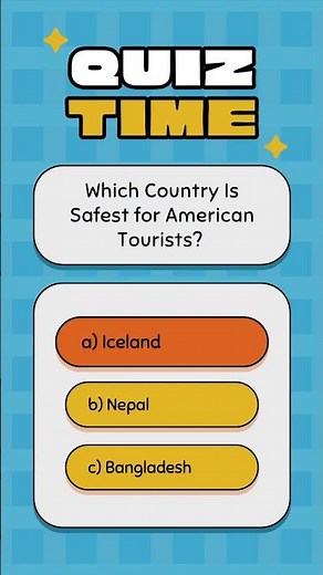 Which Country Is Safest for American Tourists? 🌍✈️ Travel Quiz Challenge!
