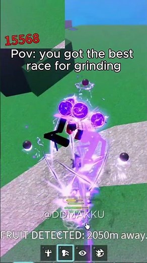 Cyborg Race is the BEST for Grinding in Blox Fruits ⚡💀 (POV)