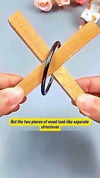 A Steel Ring Trapped Between Crossed Wooden Blocks… Can You Free It 🪵🔗🧠🔥#Diy #Developsteadily #IQ