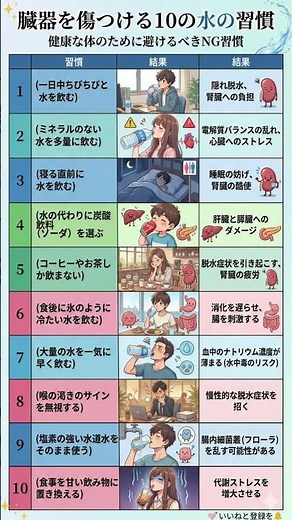 水中毒・腎臓の酷使を防げ！内臓をいたわる「水の飲み方」完全ガイド｜コーヒー代わりの水分補給や水道水の塩素リスクまで徹底解説
