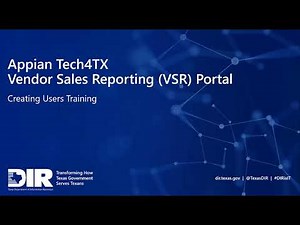 Creating Users - DIR Appian Tech4TX