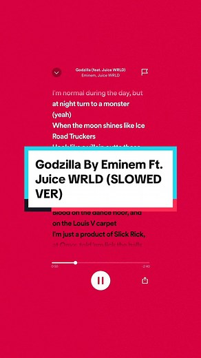 Godzilla by Eminem ft. Juice WRLD (Slowed Version) Lyrics Video