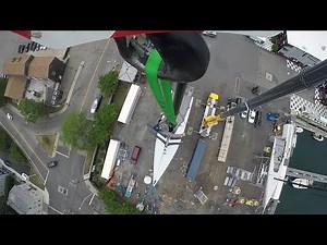 Boatyard Timelapse- How to Unstep a Mast in 5 Minutes