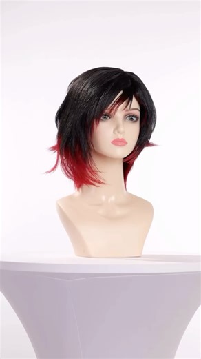 Seattle cosplayer and wig stylist on Instagram: "Ruby Rose from Rwby wig commission in natural styling #rwby #rwbycosplay #cosplay #wig #wigcommission #cosplaywig #wigcommissioner"