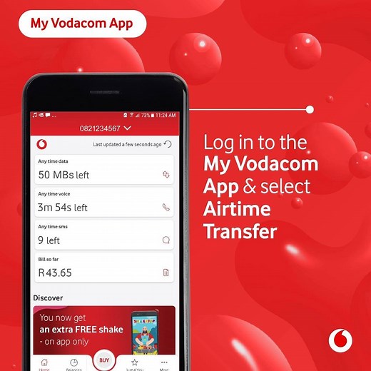 Transferring airtime to another Prepaid or Top Up user is completely FREE of charge, and only takes a few easy steps! Watch to find out how or read more here: http://bit.do/fqhzq | Vodacom