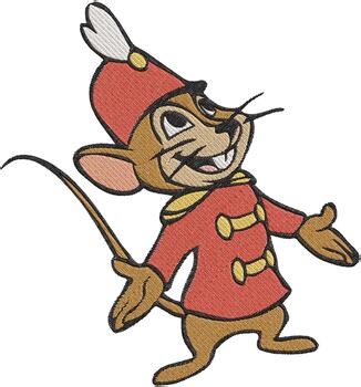 Delightful Disney Timothy Mouse ringmaster uniform embroidery designs - Instant