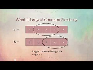 longest common substring (Dynamic Programming)