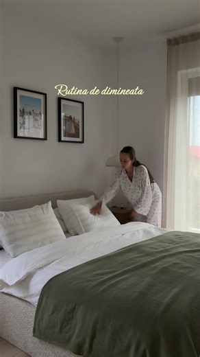 Morning routine unpacking at home in fall