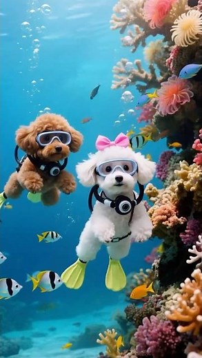 🌊🐶 Dogs Go Scuba Diving! | Underwater Adventure in Pawfect Wonderland