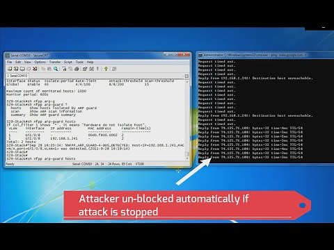 Ruijie Enterprise Switches - NFPP Network Attack Protection - Live Demo (1Min)