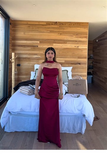 Stylish Sorrel Wine Corset from Azazie